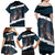 Merry Christmas Family Matching Off Shoulder Maxi Dress and Hawaiian Shirt Krampus in The Woods - Dark Teal LT7 - Wonder Print Shop
