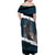 Merry Christmas Family Matching Off Shoulder Maxi Dress and Hawaiian Shirt Krampus in The Woods - Dark Teal LT7 - Wonder Print Shop
