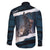Merry Christmas Family Matching Puletasi and Hawaiian Shirt Krampus in The Woods - Dark Teal - Wonder Print Shop
