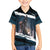 Merry Christmas Family Matching Puletasi and Hawaiian Shirt Krampus in The Woods - Dark Teal - Wonder Print Shop