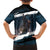 Merry Christmas Family Matching Summer Maxi Dress and Hawaiian Shirt Krampus in The Woods - Dark Teal - Wonder Print Shop