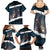 Merry Christmas Family Matching Summer Maxi Dress and Hawaiian Shirt Krampus in The Woods - Dark Teal - Wonder Print Shop