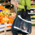 Merry Christmas Grocery Bag Krampus in The Woods - Dark Teal