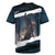 Merry Christmas Rugby Jersey Krampus in The Woods - Dark Teal - Wonder Print Shop