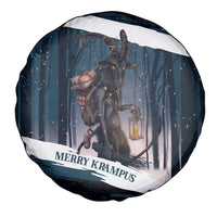 Merry Christmas Spare Tire Cover Krampus in The Woods - Dark Teal - Wonder Print Shop
