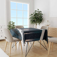 Merry Christmas Tablecloth Krampus in The Woods - Dark Teal - Wonder Print Shop