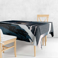 Merry Christmas Tablecloth Krampus in The Woods - Dark Teal - Wonder Print Shop