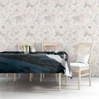 Merry Christmas Tablecloth Krampus in The Woods - Dark Teal - Wonder Print Shop