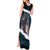 Merry Christmas Tank Maxi Dress Krampus in The Woods - Dark Teal - Wonder Print Shop