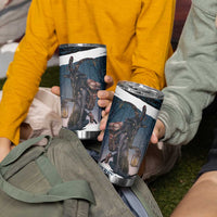 Merry Christmas Tumbler Cup Krampus in The Woods - Dark Teal - Wonder Print Shop