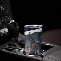 Merry Christmas Tumbler Cup Krampus in The Woods - Dark Teal - Wonder Print Shop