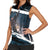 Merry Christmas Women Sleeveless Polo Shirt Krampus in The Woods - Dark Teal - Wonder Print Shop