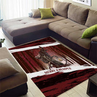 Merry Christmas Area Rug Krampus in The Woods - Red LT7 - Wonder Print Shop