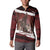 Merry Christmas Button Sweatshirt Krampus in The Woods - Red LT7 - Wonder Print Shop