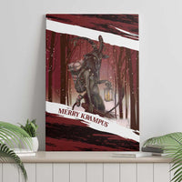 Merry Christmas Canvas Wall Art Krampus in The Woods - Red LT7 - Wonder Print Shop