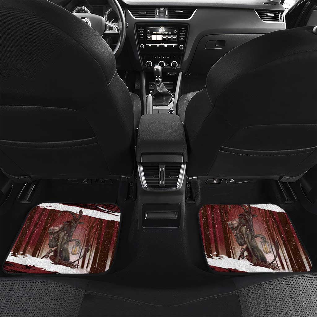 Merry Christmas Car Mats Krampus in The Woods - Red LT7 - Wonder Print Shop