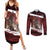 Merry Christmas Couples Matching Summer Maxi Dress and Long Sleeve Button Shirt Krampus in The Woods - Red LT7 - Wonder Print Shop