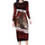 Merry Christmas Family Matching Long Sleeve Bodycon Dress and Hawaiian Shirt Krampus in The Woods - Red LT7 - Wonder Print Shop