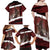 Merry Christmas Family Matching Off Shoulder Maxi Dress and Hawaiian Shirt Krampus in The Woods - Red LT7 - Wonder Print Shop