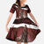Merry Christmas Family Matching Short Sleeve Bodycon Dress and Hawaiian Shirt Krampus in The Woods - Red - Wonder Print Shop