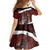Merry Christmas Family Matching Short Sleeve Bodycon Dress and Hawaiian Shirt Krampus in The Woods - Red - Wonder Print Shop