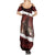 Merry Christmas Family Matching Summer Maxi Dress and Hawaiian Shirt Krampus in The Woods - Red - Wonder Print Shop