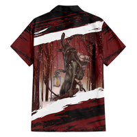 Merry Christmas Hawaiian Shirt Krampus in The Woods - Red - Wonder Print Shop