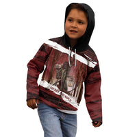 Merry Christmas Kid Hoodie Krampus in The Woods - Red - Wonder Print Shop