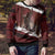 Merry Christmas Ugly Christmas Sweater Krampus in The Woods - Red - Wonder Print Shop
