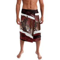 Merry Christmas Lavalava Krampus in The Woods - Red - Wonder Print Shop