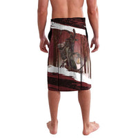 Merry Christmas Lavalava Krampus in The Woods - Red - Wonder Print Shop