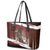 Merry Christmas Leather Tote Bag Krampus in The Woods - Red - Wonder Print Shop