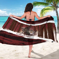 Merry Christmas Sarong Krampus in The Woods - Red - Wonder Print Shop