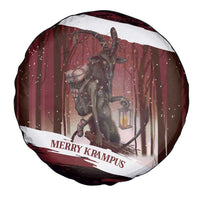 Merry Christmas Spare Tire Cover Krampus in The Woods - Red - Wonder Print Shop