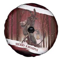 Merry Christmas Spare Tire Cover Krampus in The Woods - Red - Wonder Print Shop