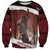 Merry Christmas Sweatshirt Krampus in The Woods - Red - Wonder Print Shop