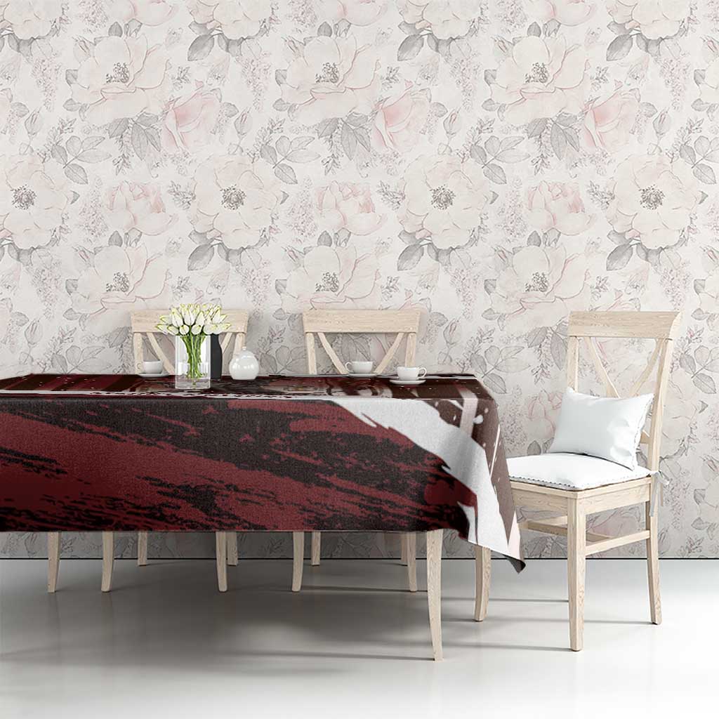 Merry Christmas Tablecloth Krampus in The Woods - Red - Wonder Print Shop