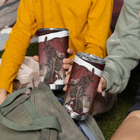 Merry Christmas Tumbler Cup Krampus in The Woods - Red - Wonder Print Shop