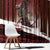 Merry Christmas Window Curtain Krampus in The Woods - Red - Wonder Print Shop