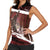 Merry Christmas Women Sleeveless Polo Shirt Krampus in The Woods - Red - Wonder Print Shop