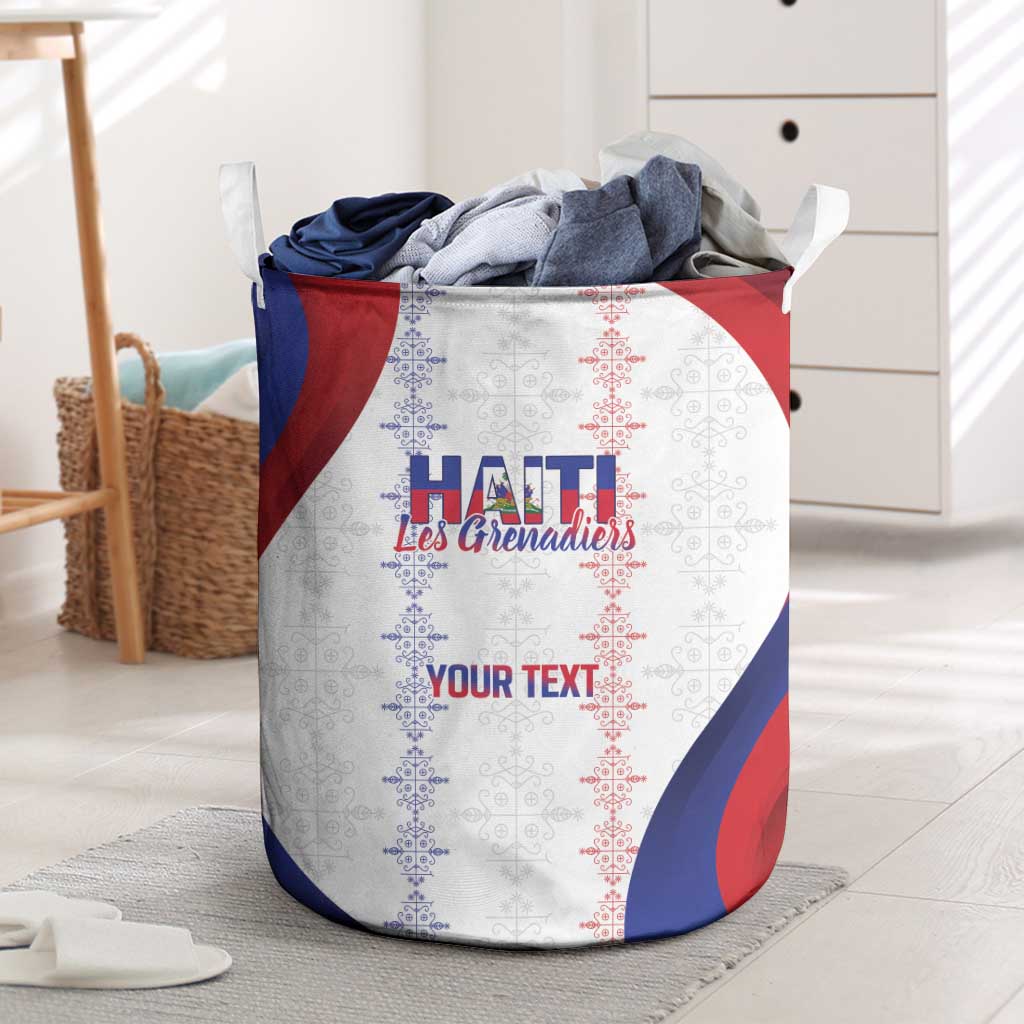 Haiti Football Les Grenadiers Personalized Laundry Basket Voodoo Veve Papa Legba - Wonder Print Shop
