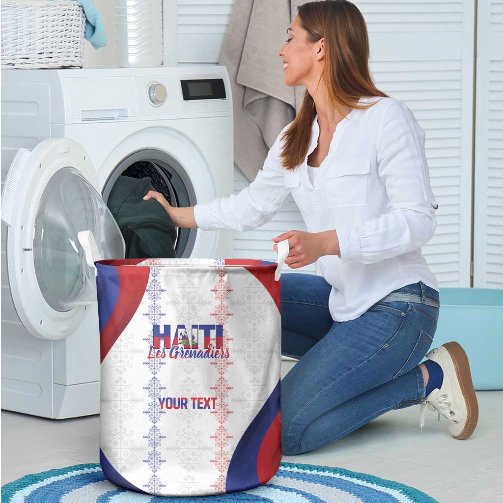 Haiti Football Les Grenadiers Personalized Laundry Basket Voodoo Veve Papa Legba - Wonder Print Shop