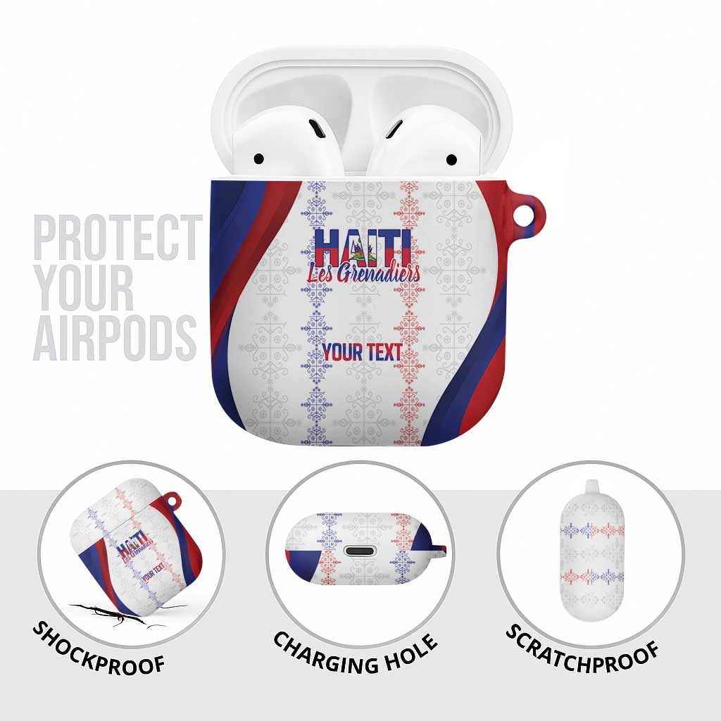 Haiti Football Les Grenadiers Personalized AirPods Case Voodoo Veve Papa Legba - Wonder Print Shop