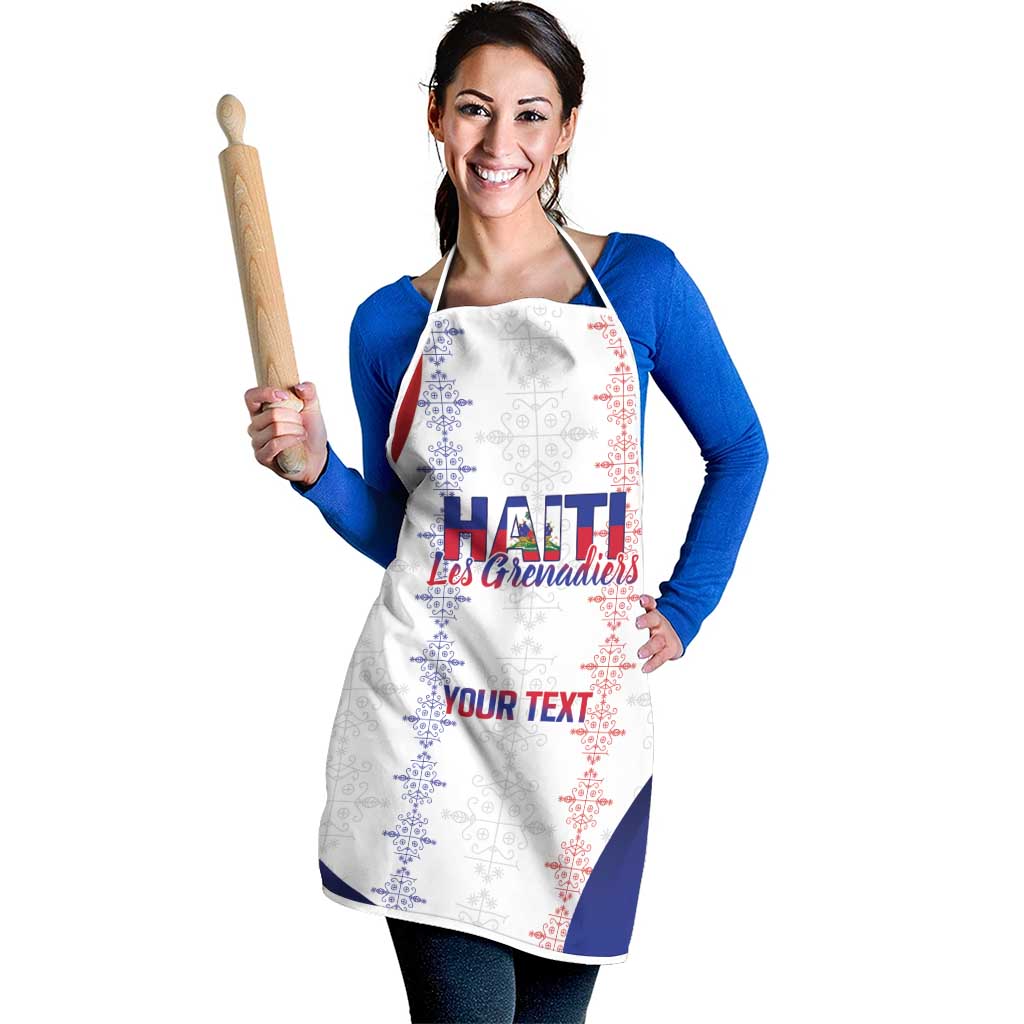 Haiti Football Les Grenadiers Personalized Apron Voodoo Veve Papa Legba - Wonder Print Shop
