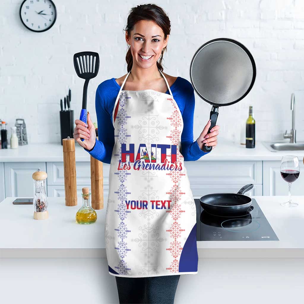 Haiti Football Les Grenadiers Personalized Apron Voodoo Veve Papa Legba - Wonder Print Shop