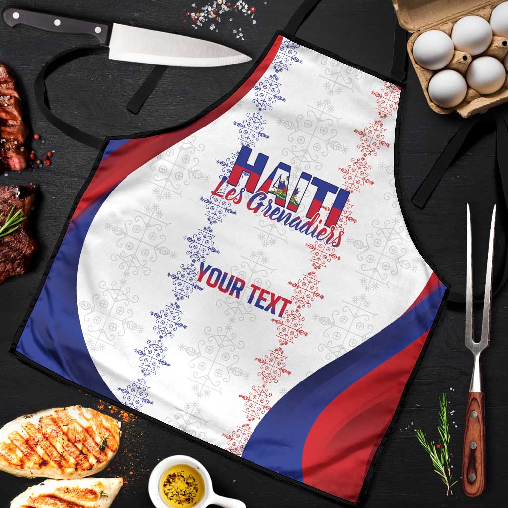 Haiti Football Les Grenadiers Personalized Apron Voodoo Veve Papa Legba - Wonder Print Shop