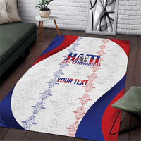 Haiti Football Les Grenadiers Personalized Area Rug Voodoo Veve Papa Legba - Wonder Print Shop