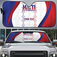 Haiti Football Les Grenadiers Personalized Auto Sun Shade Voodoo Veve Papa Legba - Wonder Print Shop