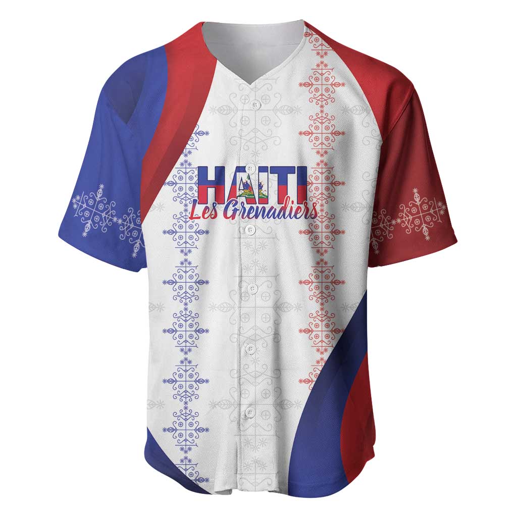 Haiti Football Les Grenadiers Personalized Baseball Jersey Voodoo Veve Papa Legba - Wonder Print Shop