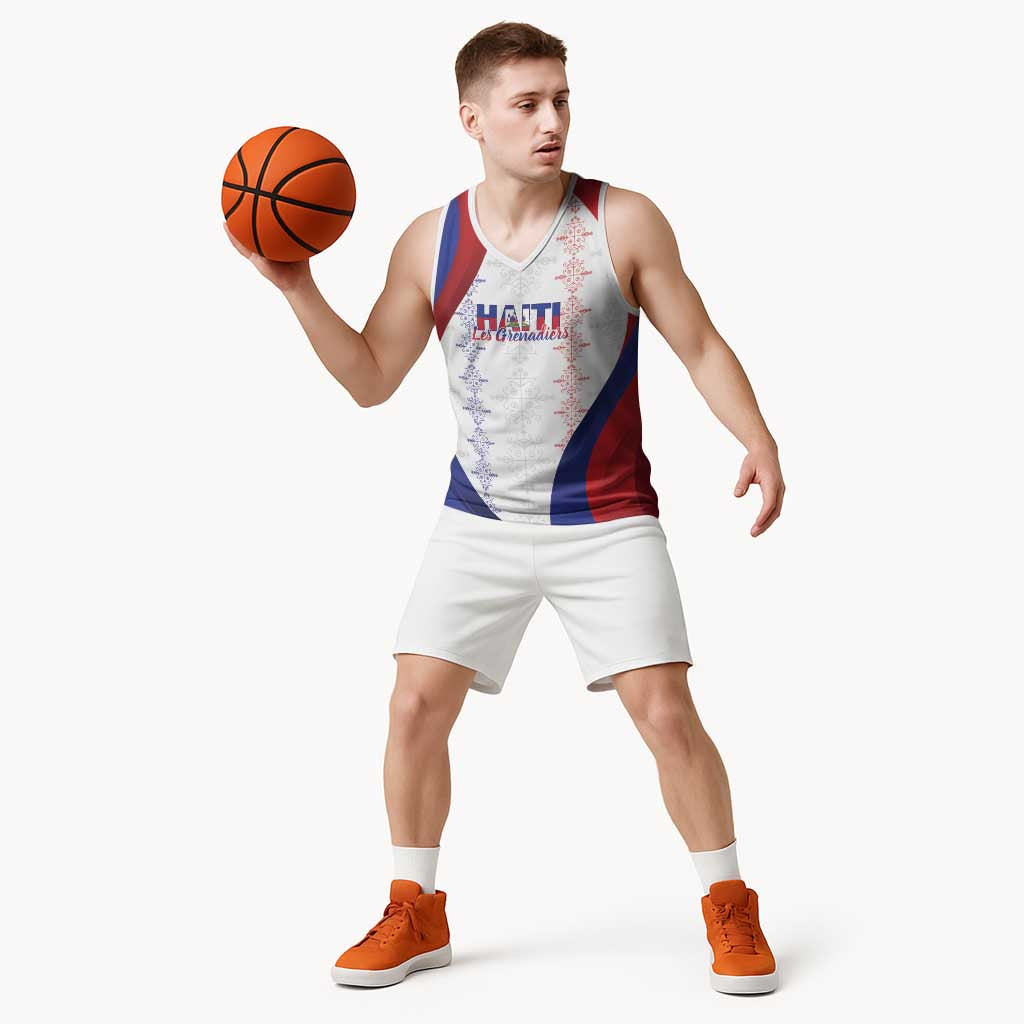 Haiti Football Les Grenadiers Personalized Basketball Jersey Voodoo Veve Papa Legba - Wonder Print Shop